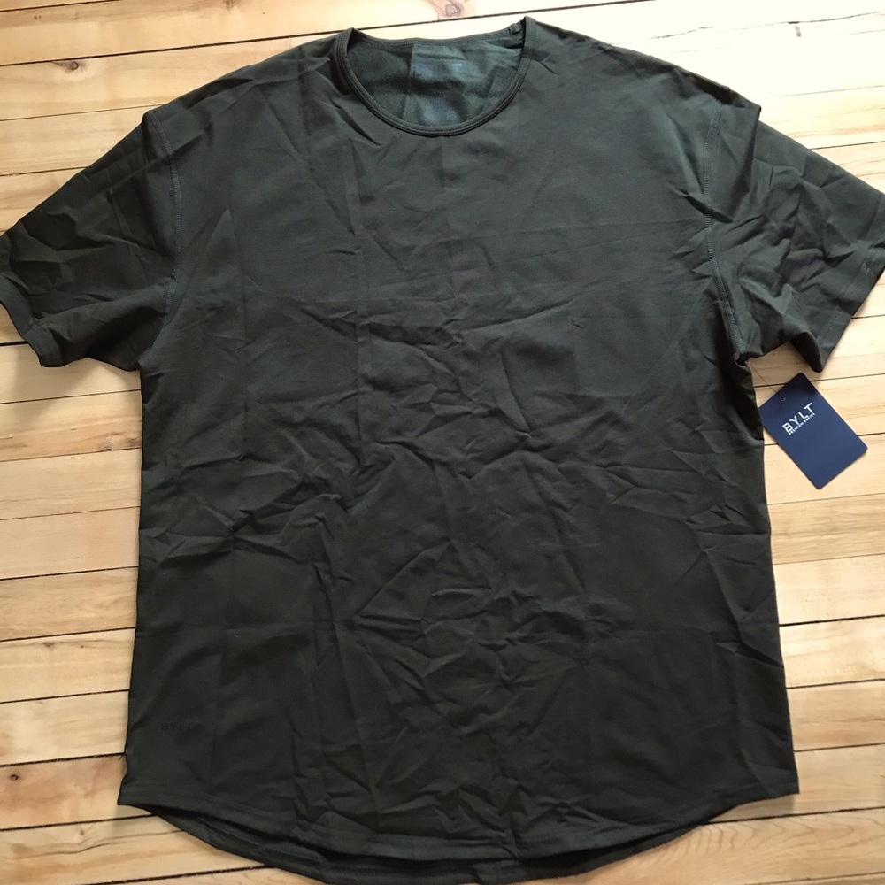 BYLT men’s drop hem tee, NWT